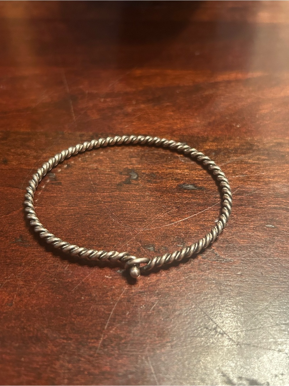 James Avery Sterling Silver Twisted Cable Hinged Bangle Bracelet Stackable